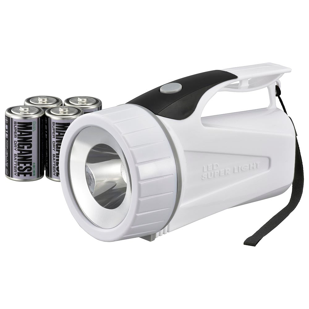 LED強力ライト(1000時間使用可能/Highで100Lm/単1形×4本付属/防水仕様IPX4)_08-0759_LPP-10B5_OHM(オーム電機)